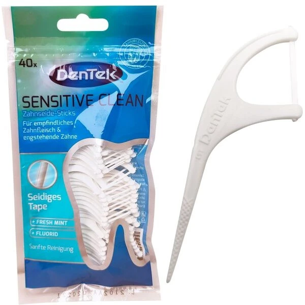DenTek Tandtrådsbøjler Sensitive Clean Mint 40 stk