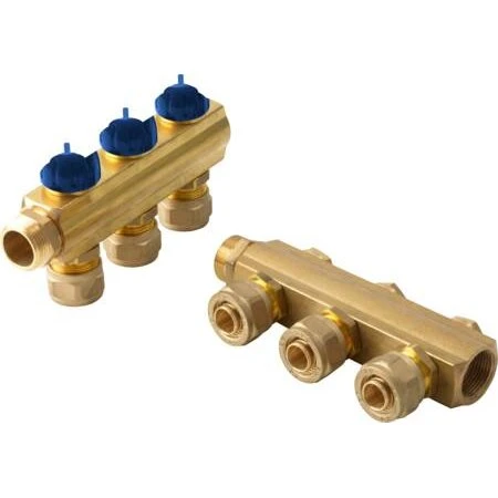 Wavin Tigris 3/4" x 3-vejs fordelerrørsæt m/20x2 mm PEX-kobling