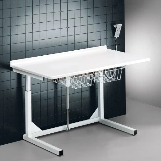Pressalit Care puslebord, 80x140 cm, hvid, med justerbar højde