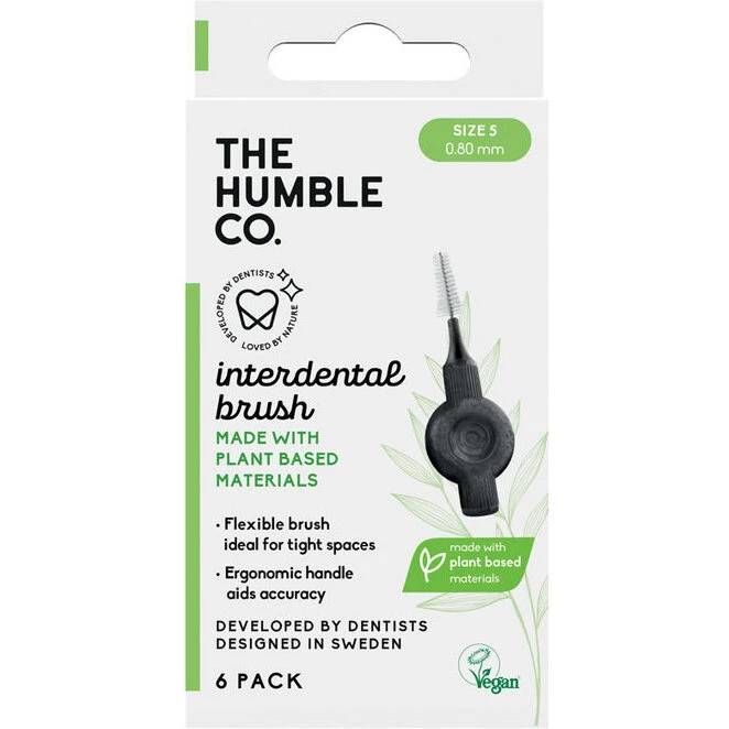 Humble Co. Plantebaserede mellemrumsbørster ISO 5 0,8 mm grøn