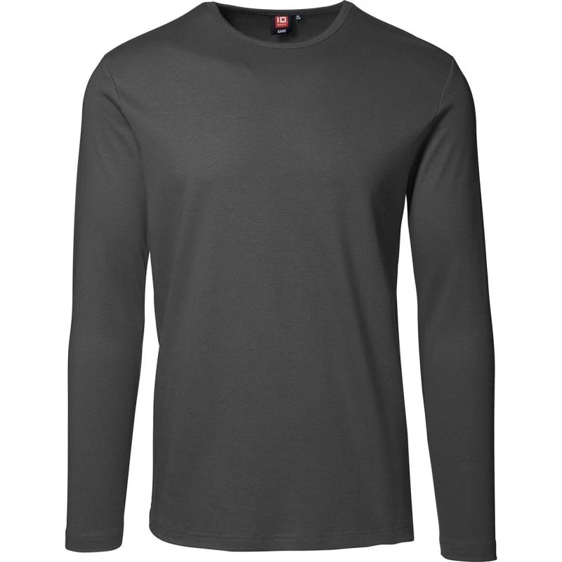 ID Tætsiddende Langærmet T-Shirt Koksgrå