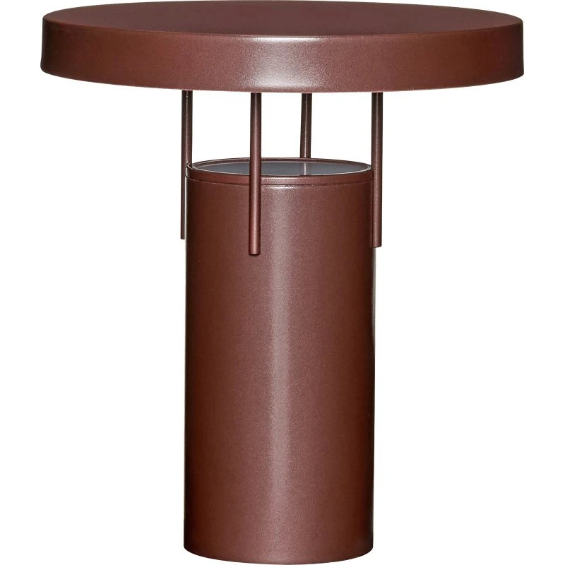 HÜBSCH BringMe LED-bordlampe, burgunder metallic, 28 cm
