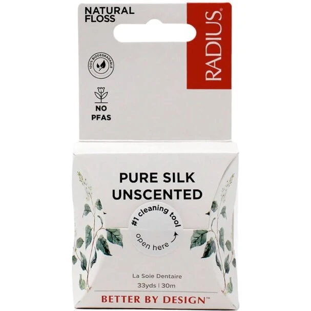 RADIUS Natural Silk Floss 30 m – økologisk silketandtråd