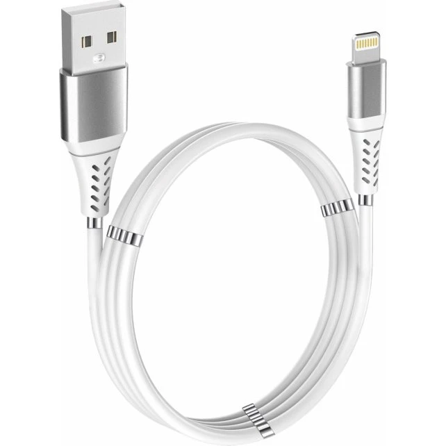 GadgetMonster Magnetisk USB-A til Lightning Kabel, 1 m