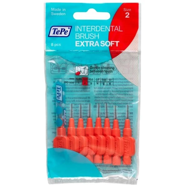 TePe Mellemrumsbørste Extra Soft Rød 0,5 mm - 8 stk