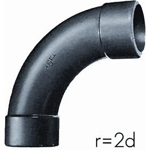 GF PVC Blød Bøjning 90° 63 mm