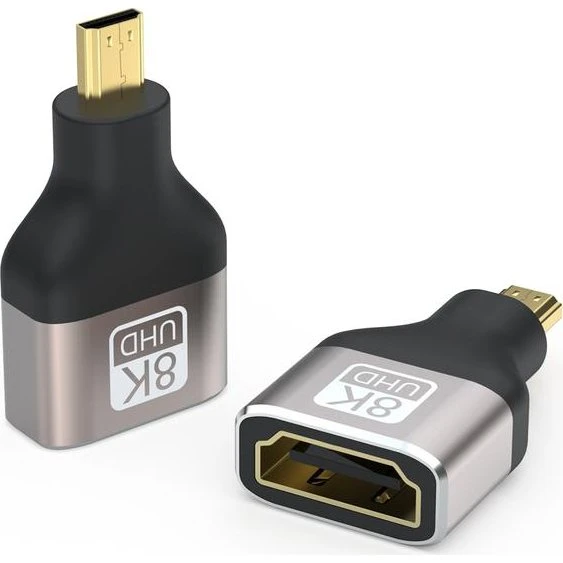 NÖRDIC HDMI 8K Adapter: HDMI hun til Micro HDMI han