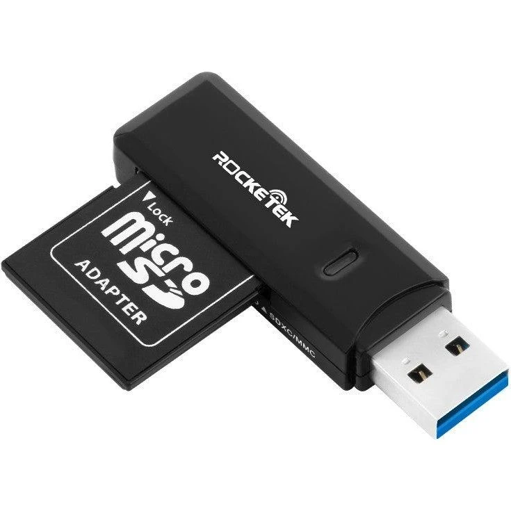 NÖRDIC USB 3.0 Kortlæser - 2 Slot SD & MicroSD UHS-I