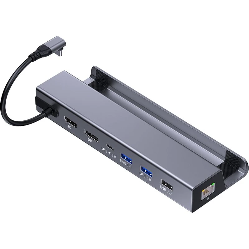 NÖRDIC Dockingstation til Steam Deck - HDMI 4K, DP, RJ45 & USB