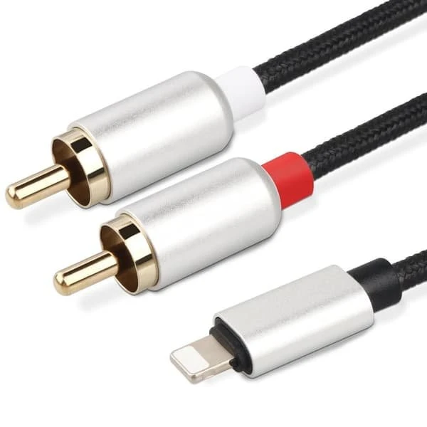 NÖRDIC Lightning til RCA Lydkabel - 1,2m