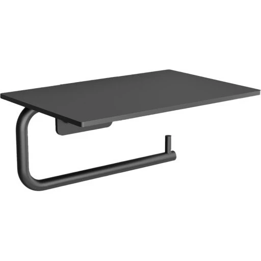 Scandtap Style toiletrulleholder med hylde, semi-mat sort