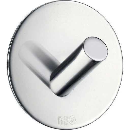 Beslagsboden håndklædekrog, krom, selvklæbende, Ø48 mm