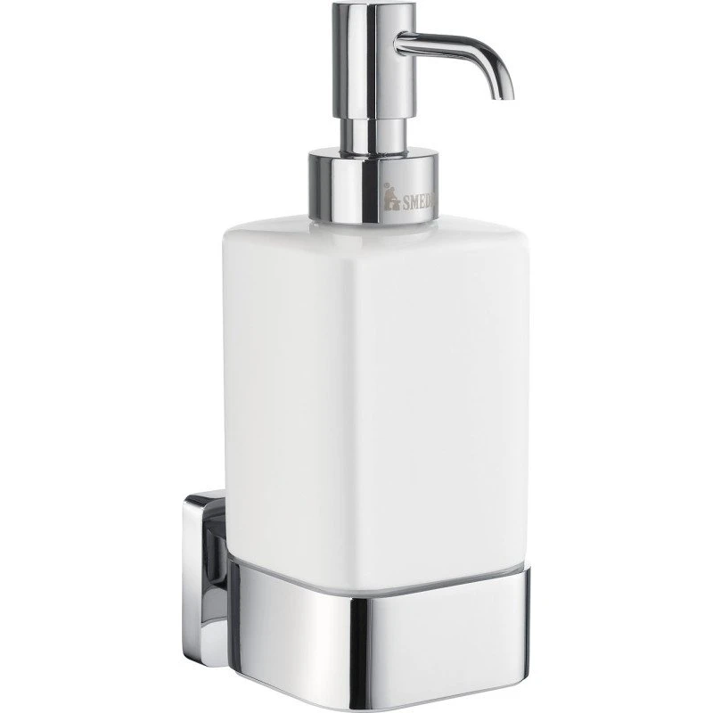 Smedbo Ice sæbedispenser, krom og porcelæn