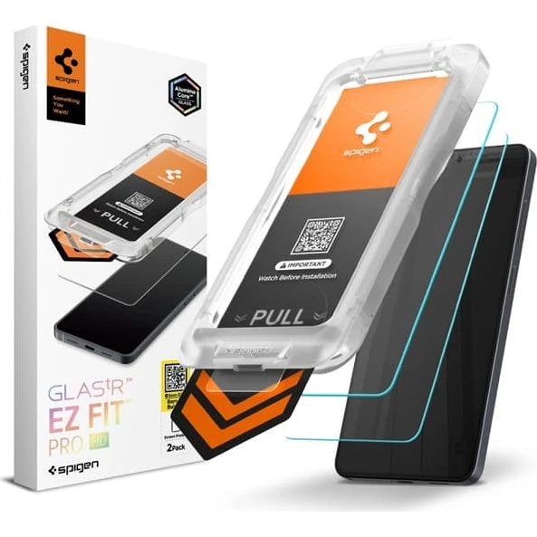 Spigen [2-pak] Glas.tR EZ Fit Pro Skærmbeskytter til Galaxy S26 Plus