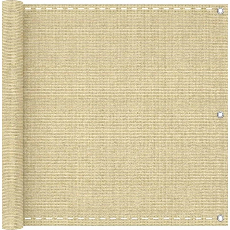 vidaXL Altan Skærm Beige 75 x 800 cm HDPE