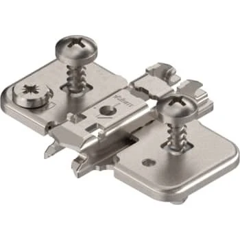 Krydsmonteringsbagplade 0 mm med dyvel og skrue, aluminium