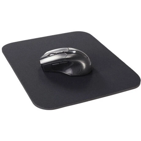 Deltaco KB-1S stofbeklædt musemåtte 26×22 cm, 6 mm - sort