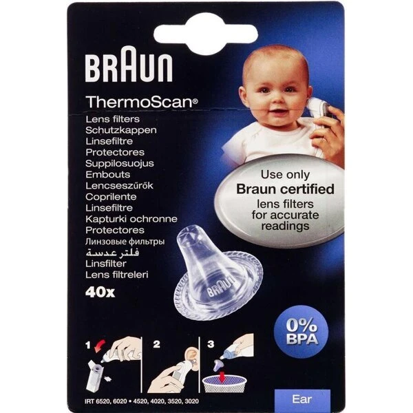 Braun ThermoScan linsefiltre 40 stk. (engangs, BPA-fri)