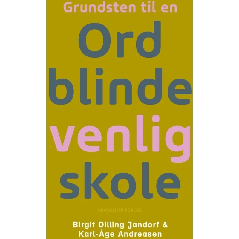 Grundsten til en Ordblindevenlig skole af Birgit Dilling Jandorf