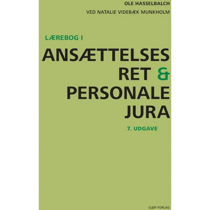 Lærebog i ansættelsesret og personalejura - Munkholm & Hasselbalch