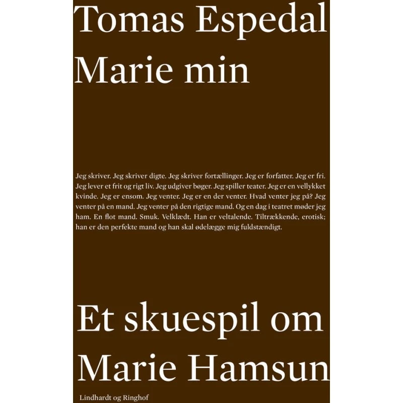 Marie min - Tomas Espedal - Bog
