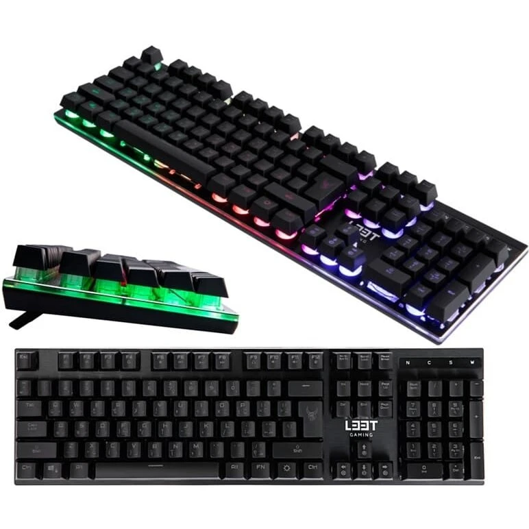 L33T-Gaming OSEBERG semi-mekanisk gamingtastatur (Eng/Arab, RGB)