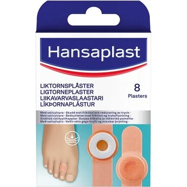 Hansaplast Ligtorneplaster 8 stk (6,8×1,9 cm)
