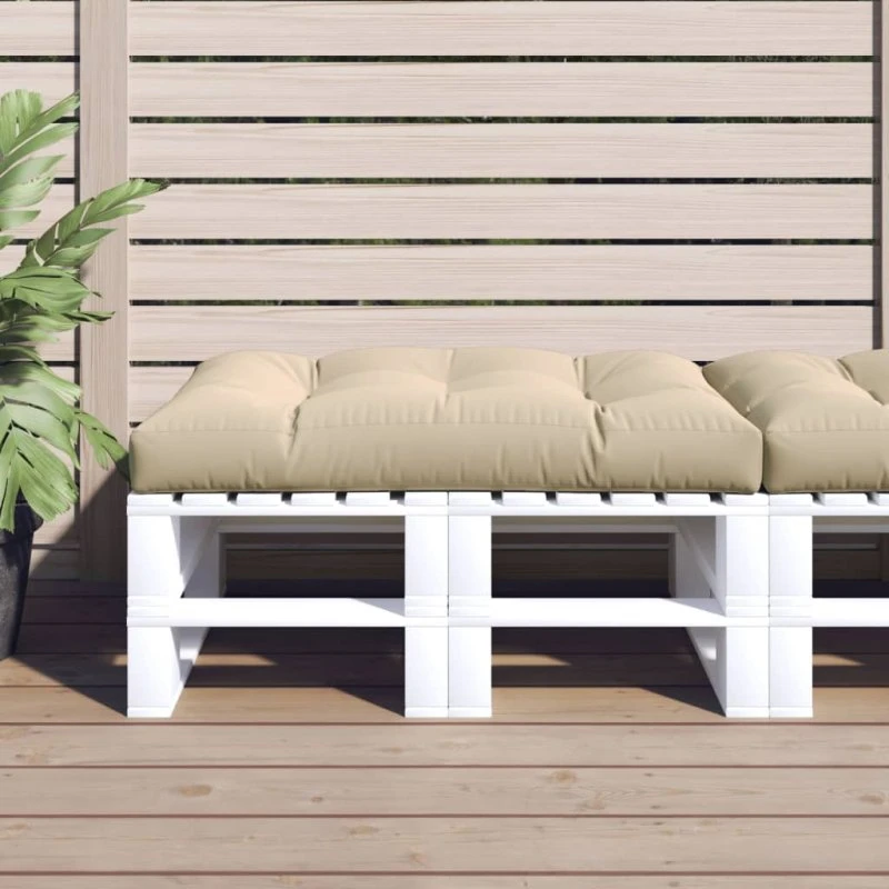 vidaXL pallehynde 120x80x12 cm, beige stof
