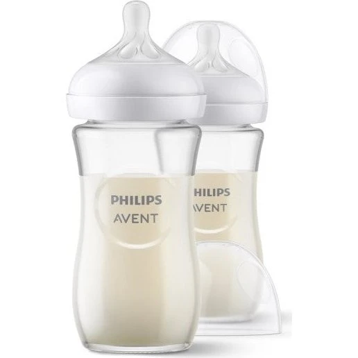 Philips Avent Natural Response Glasflaske, 2x240 ml, 1+ mdr