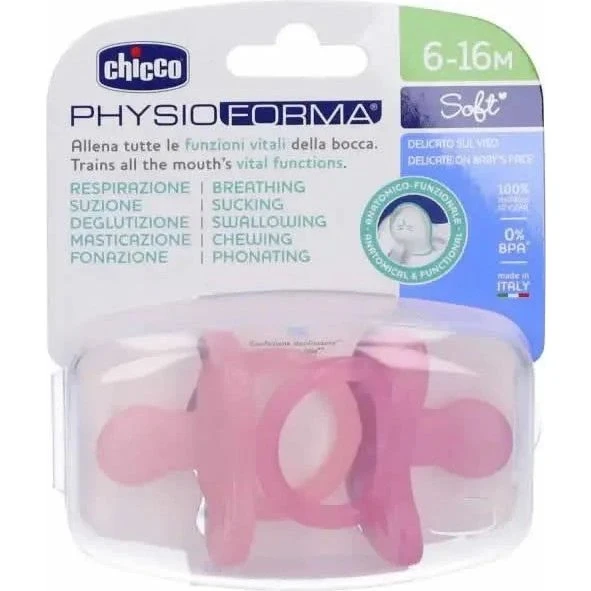 Chicco PhysioForma Silikonesut 6-16 mdr. – Pink (2 stk.)