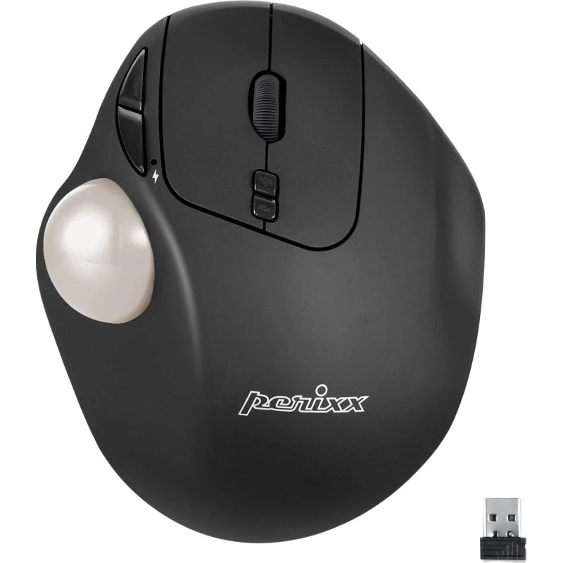 PERIMICE-717 trådlig ergonomisk vertikal trackball-mus (højrehåndet)