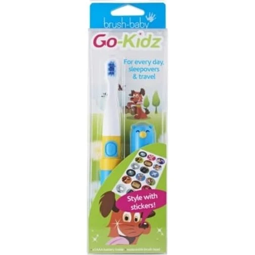 Elektrisk rejsetandbørste til børn 3+ (sonisk) med klistermærker