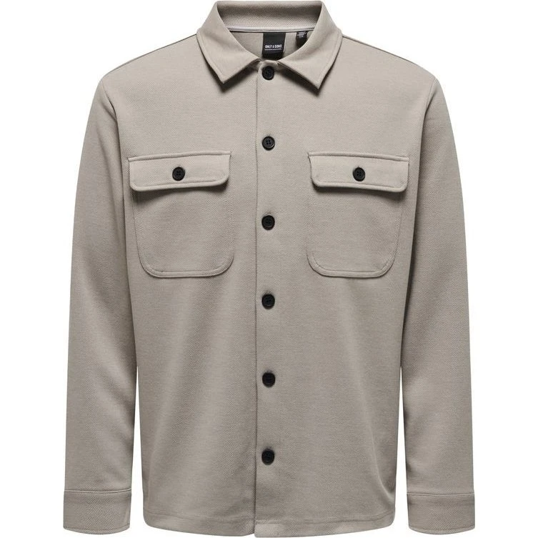 Onsnewkodyl Overshirt Sweat i Vintage Khaki