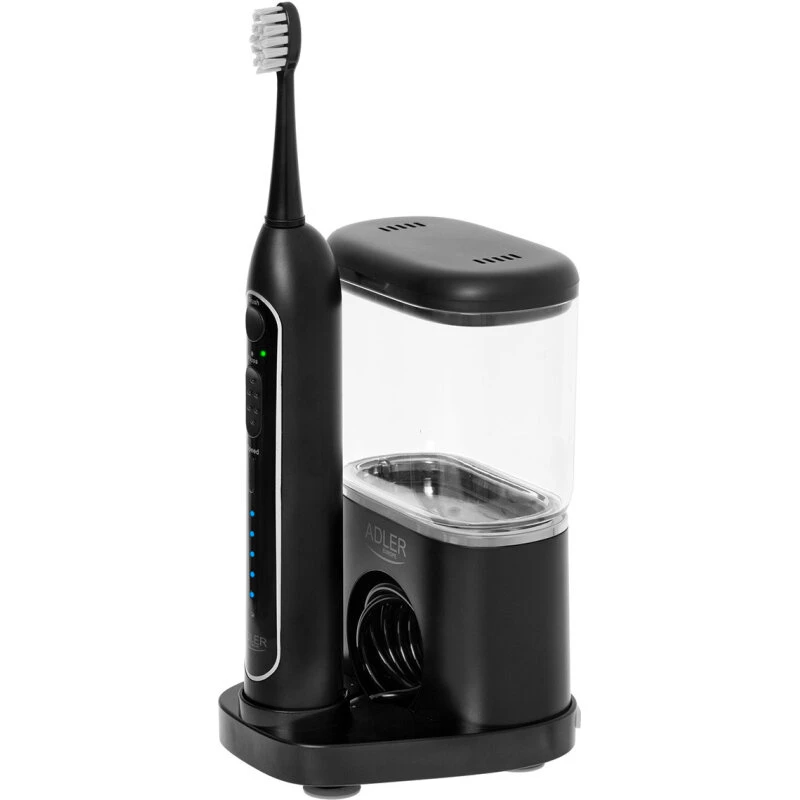 Adler AD 2180b 2-i-1 elektrisk tandbørste med mundskyller, 500 ml - sort