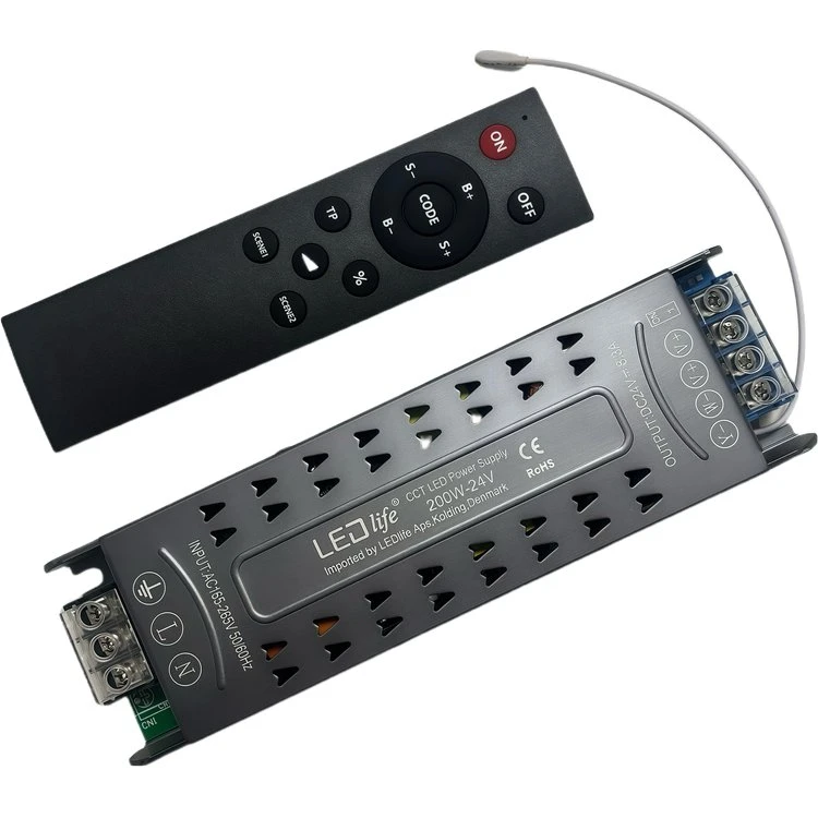 LEDlife 200W CCT strømforsyning - 24V DC, 8.33A, Flicker-fri