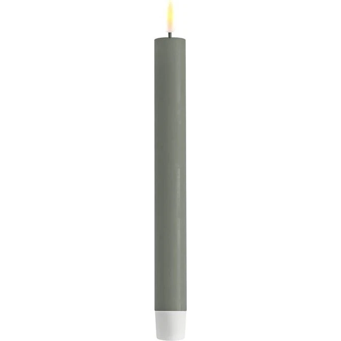 Deluxe Homeart LED Kronelys 24 cm - Sage Green (2 stk.)