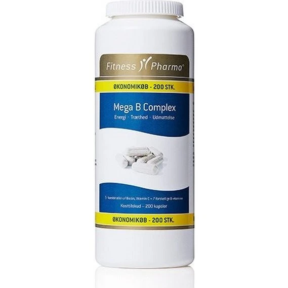 Fitness Pharma Mega B Complex - 200 Kapsler