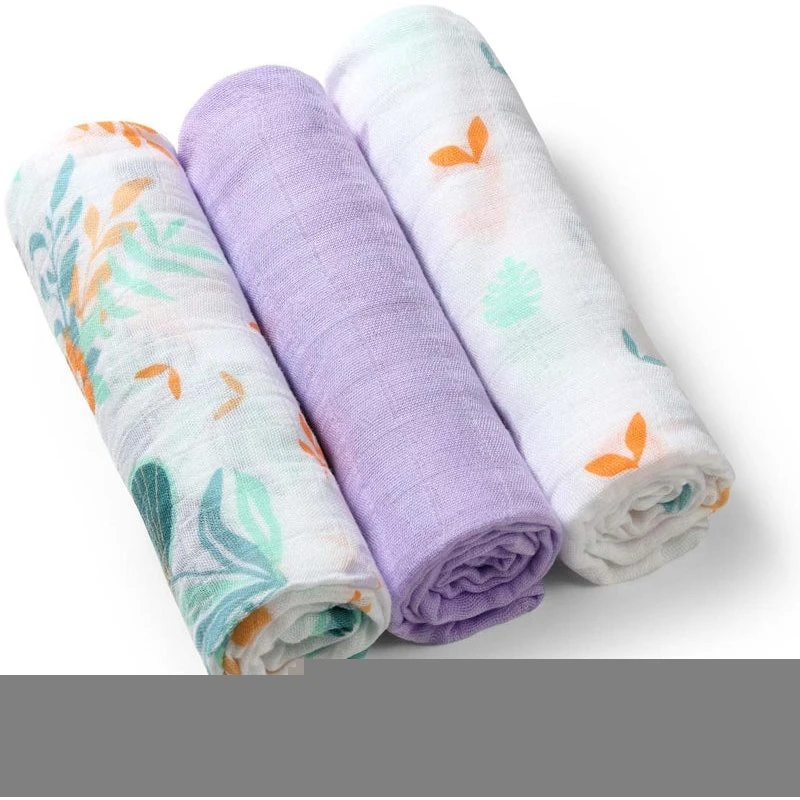 BabyOno Take Care Bambus Stofbleer, Lilla, 3 stk