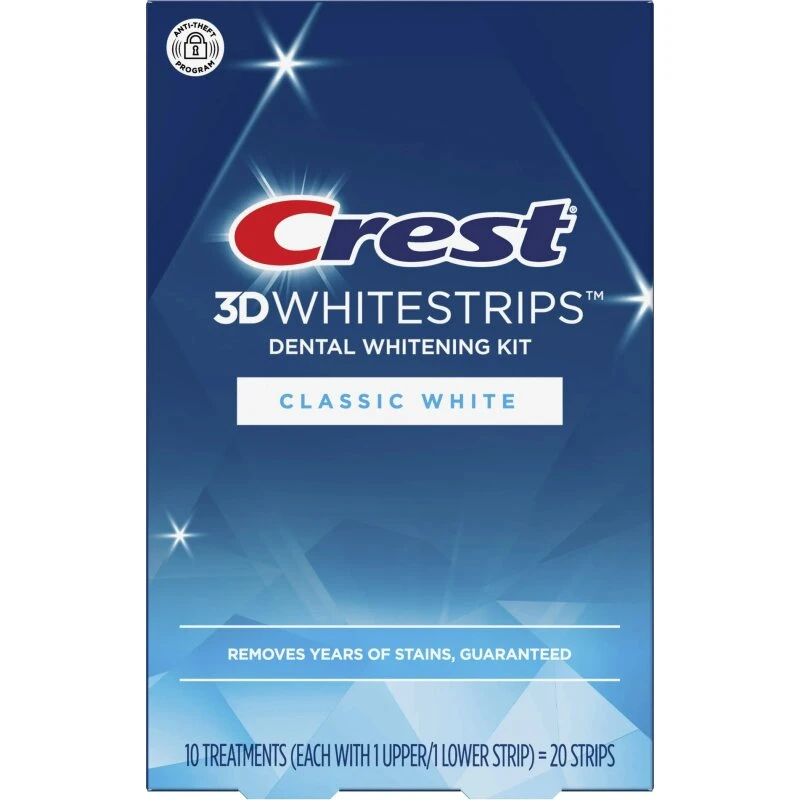 Crest 3D Whitestrips Classic White – 10 dage, 9% H2O2