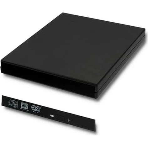 Qoltec CD/DVD SATA optisk drevkabinet | USB 2.0 | 12,7 mm