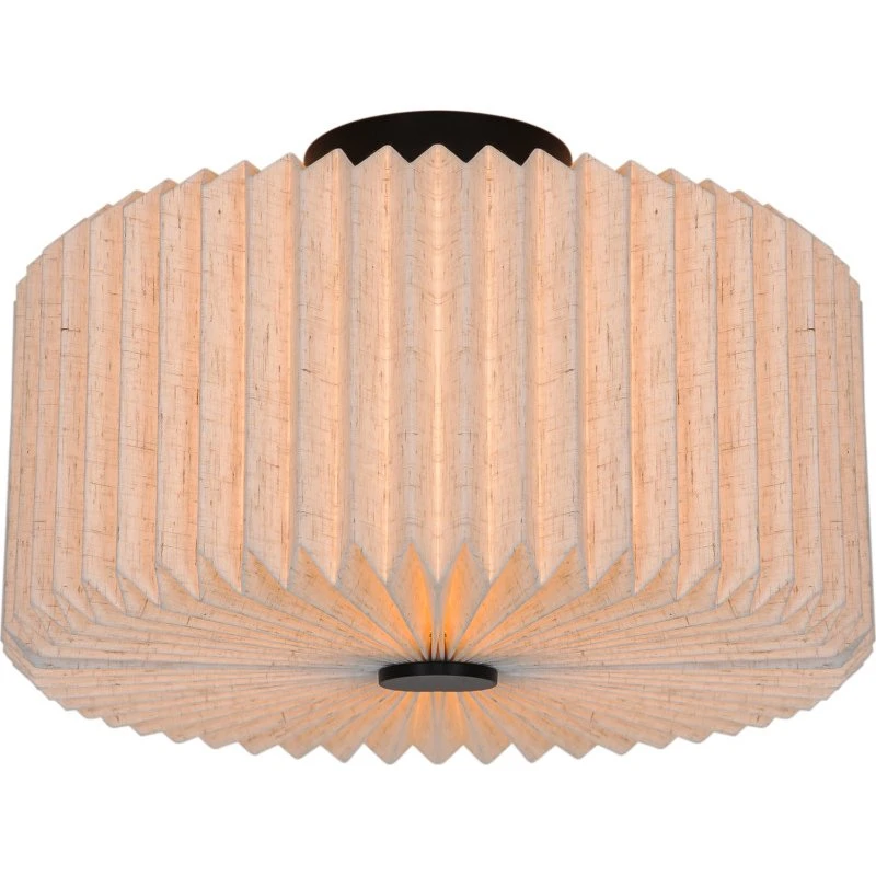 Nordlux Vivienne loftlampe med tekstilskærm, natur/sort