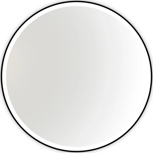 Kriss Halo Beta Round spejl med lys, touch, Ø70 cm, sort