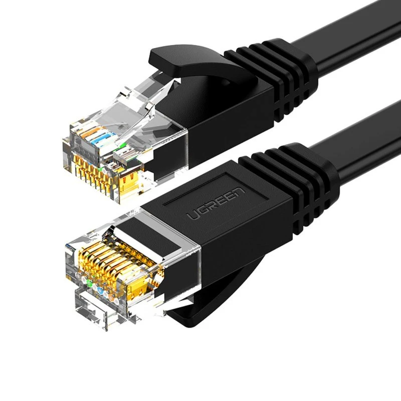 Ugreen Cat.6 Fladt LAN-patchkabel RJ45, 10m, Sort