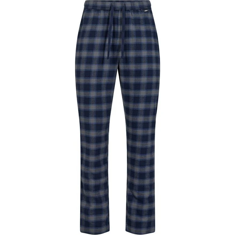 JBS flannel-pyjamasbukser i navy tern til herre