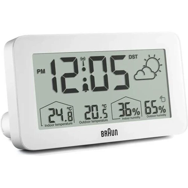 Braun BC13WP-DCF digital radiostyret vækkeur med vejrstation