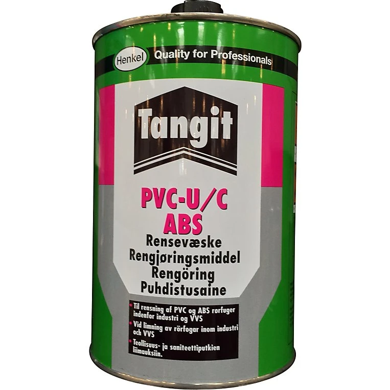 Tangit Rensevæske 1 liter til ABS, PVC og PVC-C