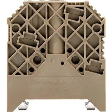 ENDEVINKEL WEW35 Mørk beige endestop til TS35 skinner