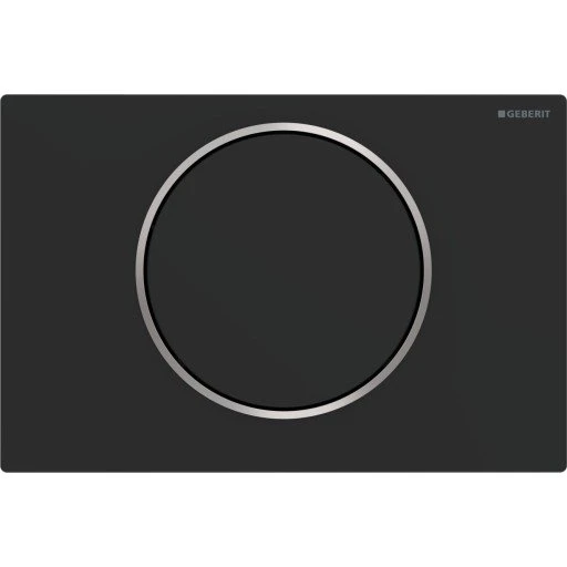 Geberit Sigma 10 Round betjeningsplade, mat sort/rustfrit stål