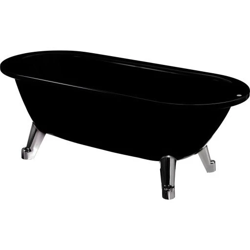 Gustavsberg 6368 Badekar, 168x73 cm, Sort