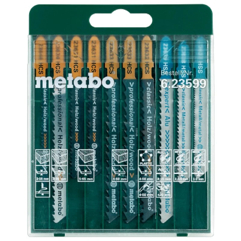 Metabo Stiksavklinger, sortiment 10 stk.